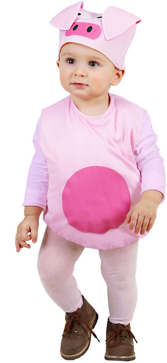 Varken Kostuum | Opgevuld Varken Kind Baby Piggy Kostuum | Maat 104 | Carnaval kostuum | Verkleedkleding